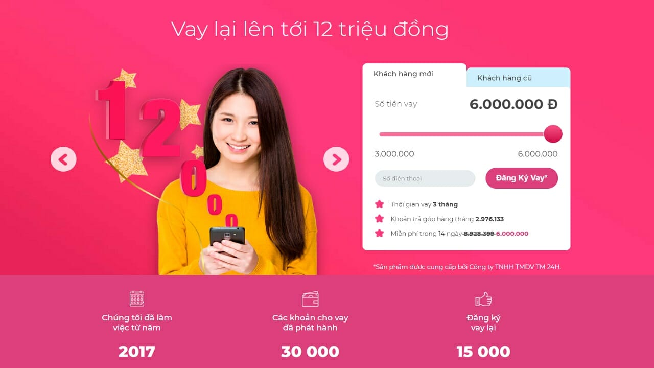 App cho vay tiền online ATM Online